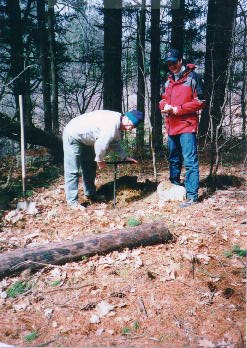 Installing Wells by hand!